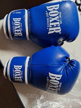 Боксерські рукавички 8 oz ШКІРВІНІЛ Boxer 3 кольори Boxer Sport Line 32143891 фото
