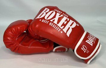 Боксерські рукавички 10 oz ШКІРВІНІЛ Boxer 3 кольори Boxer Sport Line 32143902 фото