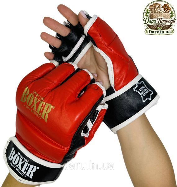 Перчатки для смешанных единоборств MMA "NEW" BOXER Sport Line кожвинил M ( черные, синие, красные) 2453883401 фото