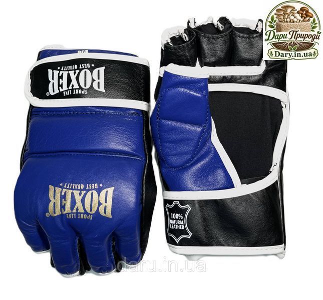Перчатки для смешанных единоборств MMA "NEW" BOXER Sport Line кожвинил M ( черные, синие, красные) 2453883401 фото