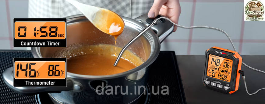 Термометр кухонный для мяса ThermoPro TP716 с таймером, магнитом и подсветкой, диапазон от -10&deg;C до +300&deg;C 2567028598 фото