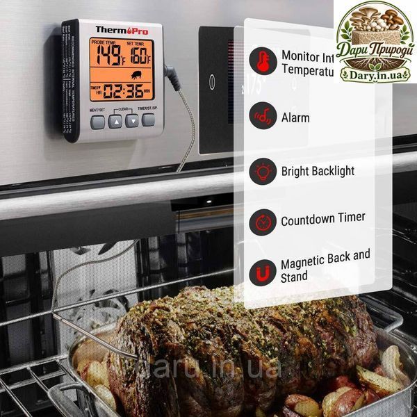 Термометр для мяса ThermoPro TP-16S с таймером, магнитом и подсветкой, диапазон от -10&deg;C до +300&deg;C 1119152181 фото