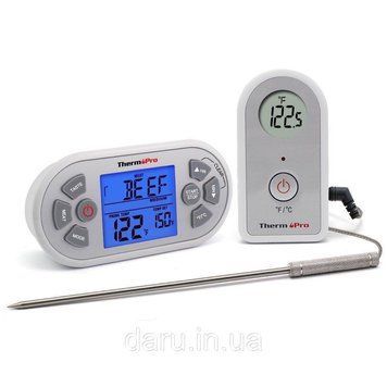 Бездротовий термометр (до 100 м) зі щупом для приготування їжі ThermoPro TP-21 (-9 до +300 &deg;С) 833672786 фото