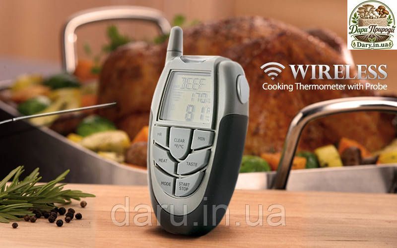 Термометр для мяса CVMH-G353 с выносным щупом, дальность до 100м, диапазон от -10&deg;С до +250&deg;С, функция таймера 591633635 фото